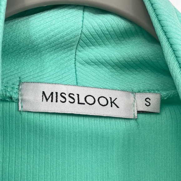 MISLOOK Mint Green 1/4 Button Pullover Lightweight Sweater Small - Picture 6 of 10